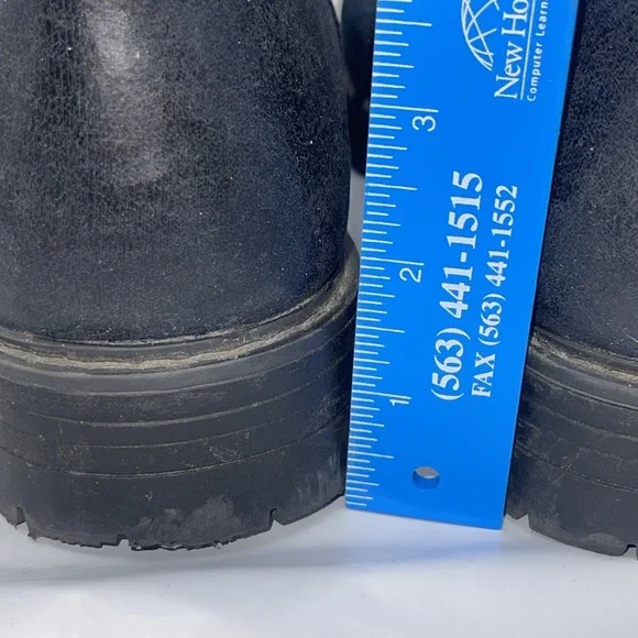 Cliffs by White Mountain Boots Womens 10 M Marlee Combat Navy Blue Buckle Lace - Picture 7 of 9